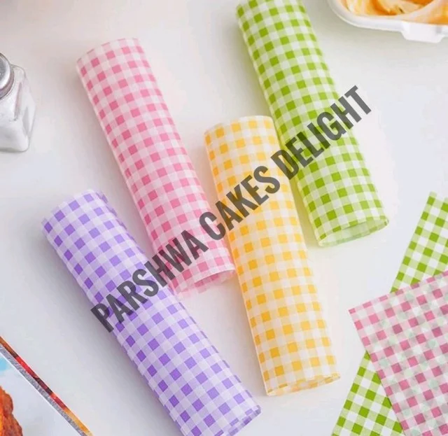 Printed Parchment Paper - Bento Box Liner - 7*7 Inches, Purple, 50 Pcs Pack