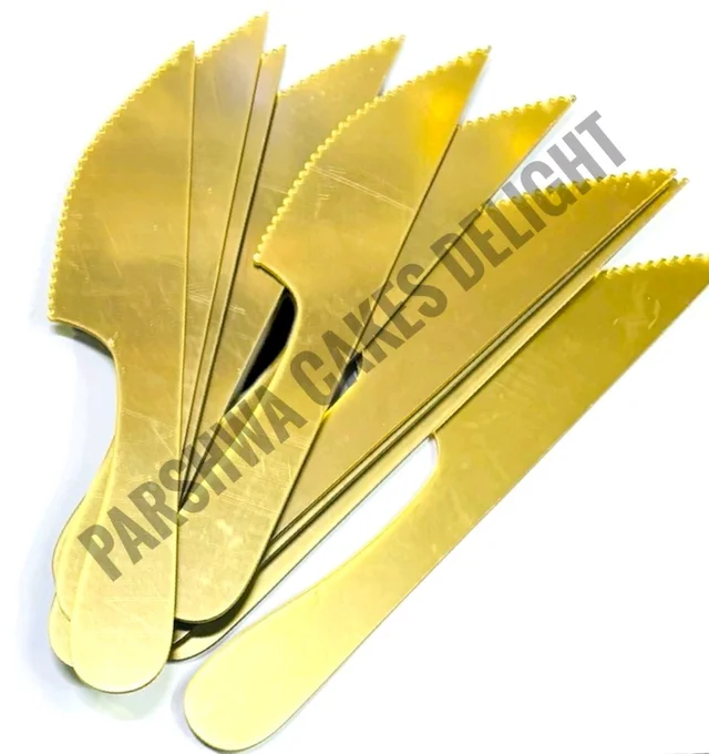 Acrylic Knife For Cake Cutting - 9 Inches, 5 Pcs Pack