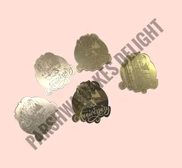 Acrylic Coin Topper - Delight 6, 5 Pcs Pack, 2 Inches