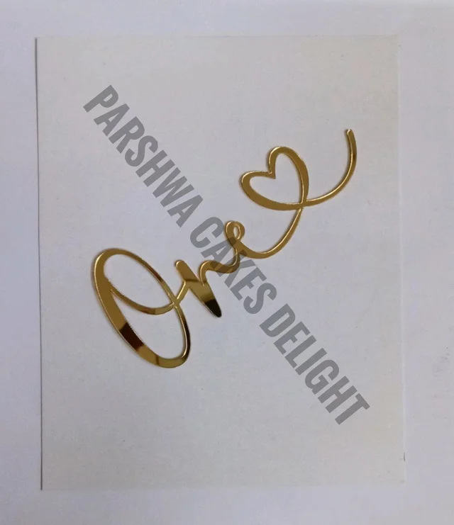 ACRYLIC TOPPER N - Gold, 200 One, 4 Inches