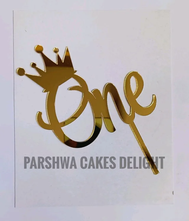 ACRYLIC TOPPER N - Gold, 204 One, 5 Inches