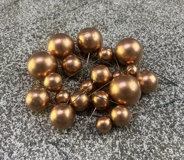 Imported Faux Balls - Rose gold, 2Cm - 2.5Cm - 3Cm - 4Cm
