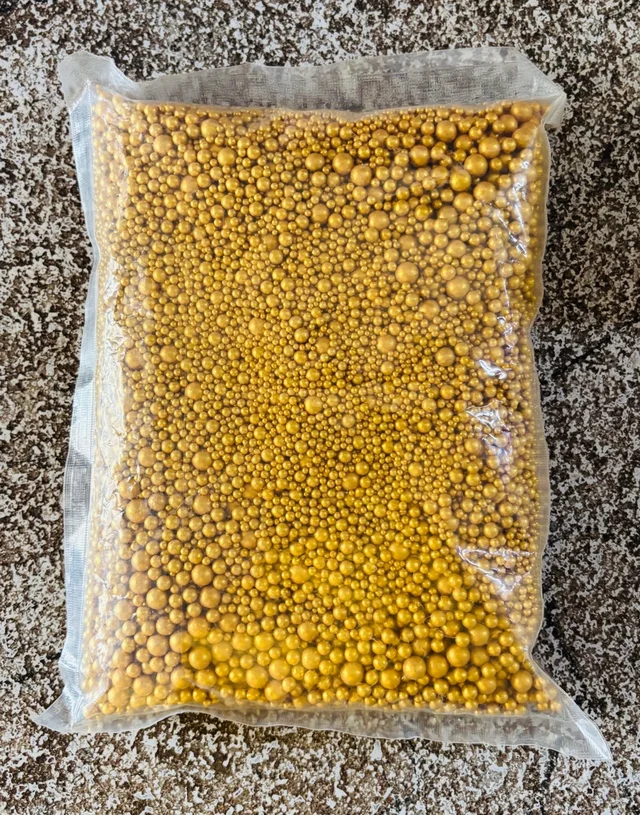 Gold Sprinkle Balls - Mix Size 1 Kg Pack