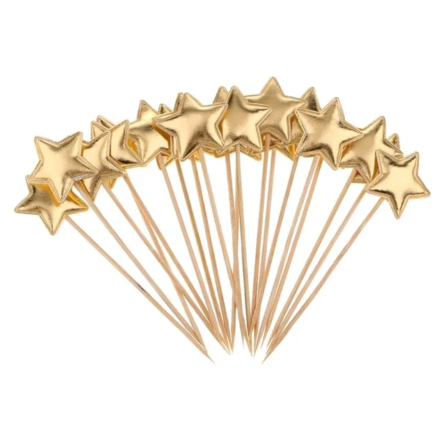 Star Stick Topper - Gold, 10 Pcs Pack