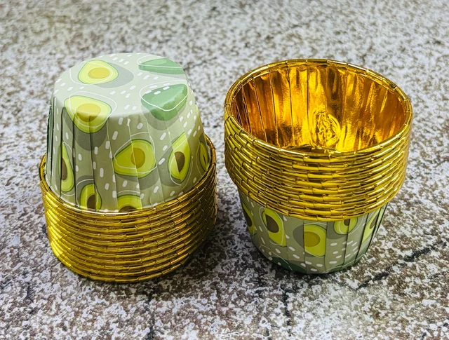 Printed Foil Paper Cake Baking Cups - Delight 9, 50 Pcs Pack