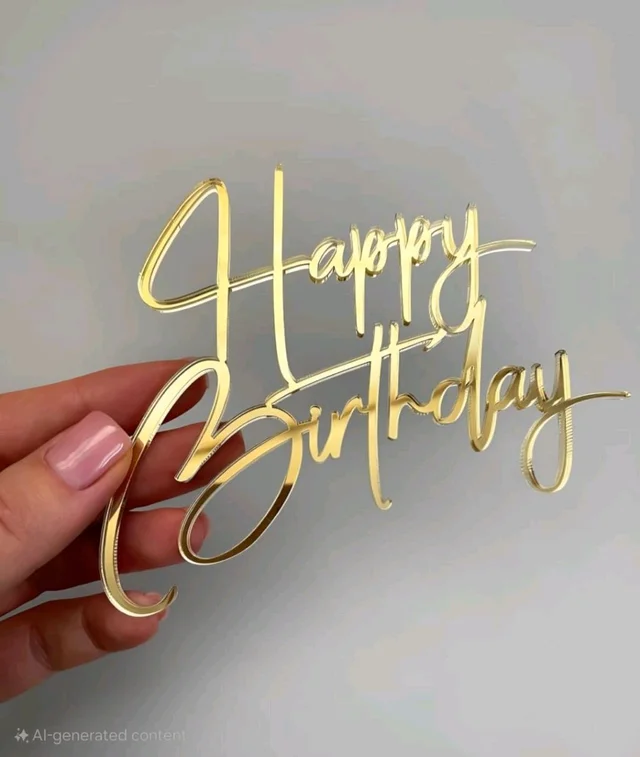 Acrylic Cut Out - Gold, Delight 51, 4 Inches