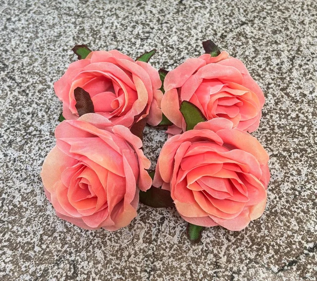 New Artificial Rose Flower - Delight 1, 4 Pcs Pack
