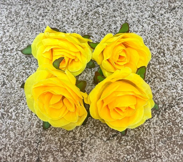 New Artificial Rose Flower - Delight 3, 4 Pcs Pack