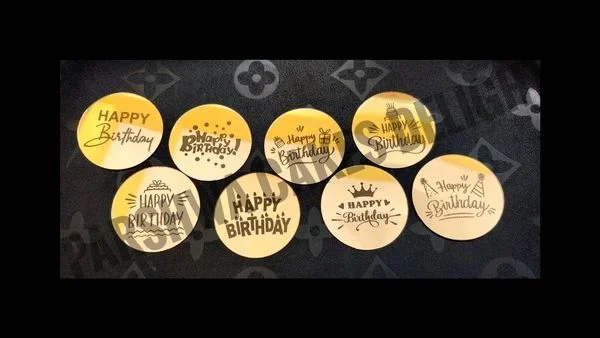 Happy Birthday Coin Topper - 10 Pcs Pack, 2 Inches