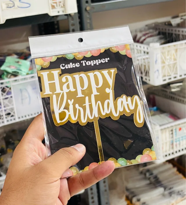 Double Acrylic Cake Topper - 5 Inch, 1 Pc, Delight 8