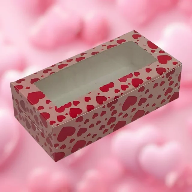 Valentines Brownie Box - Two Brownie 6*3*1.75 Inches, 10 Pcs Pack