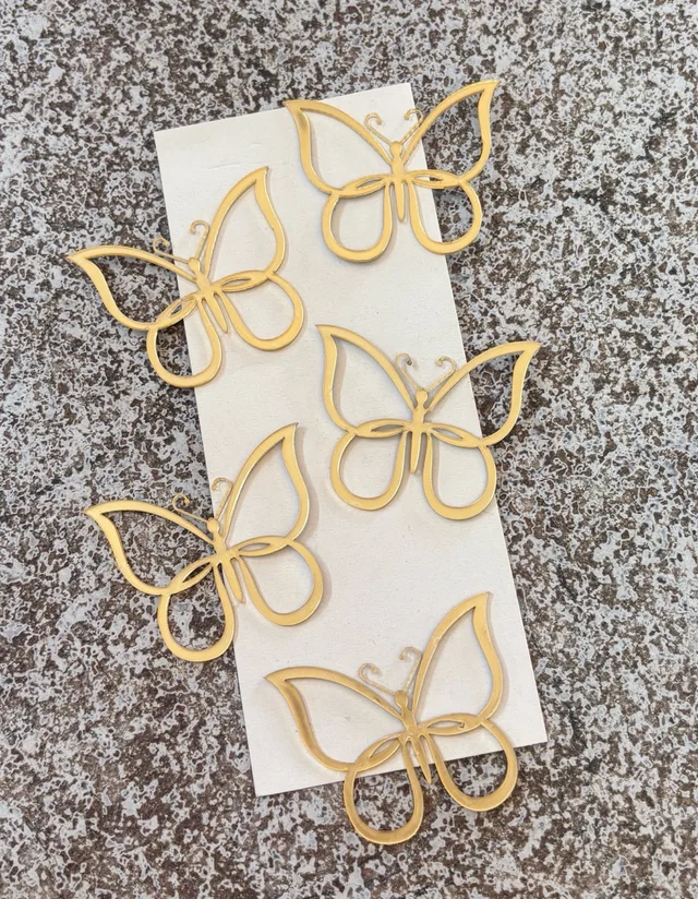 Acrylic Butterfly Cut Outs - Gold, Delight 1