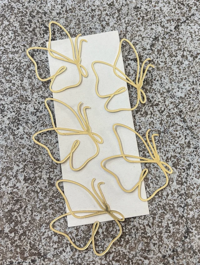 Acrylic Butterfly Cut Outs - Gold, Delight 6