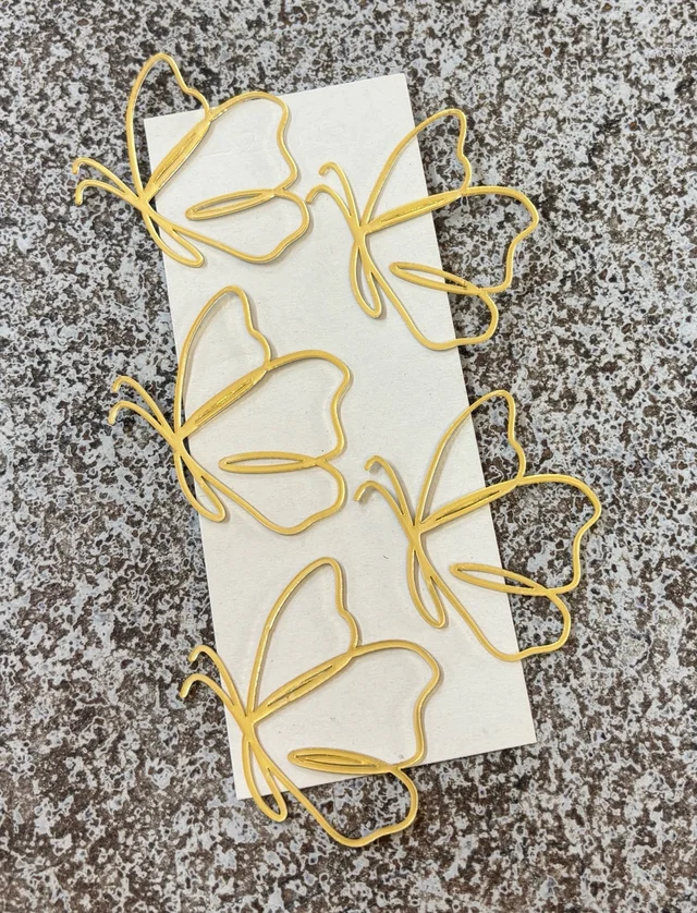 Acrylic Butterfly Cut Outs - Gold, Delight 7