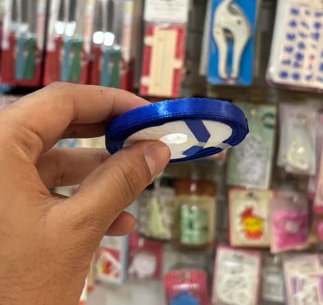 Thin Satin Ribbon - 1/4 Inch, Dark Blue
