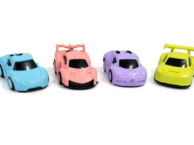 Pastel Car Toy Set For Cake Decoration - 4 Pcs Pack