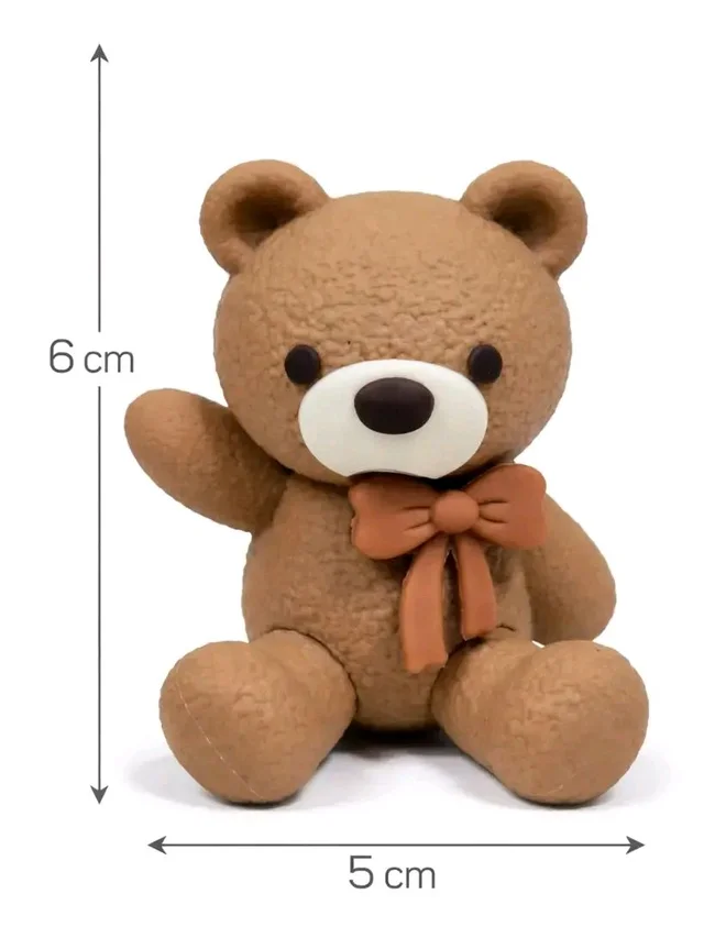 Bear Toy For Cake Decoration - Brown, 1 Pc, Delight 9