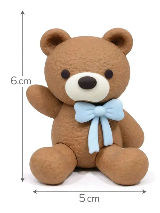 Bear Toy For Cake Decoration - Blue, 1 Pc, Delight 10
