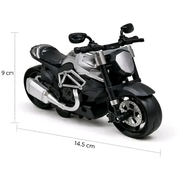 Sports Bike Toy For Cake Decoration - Silver, 1 Pc