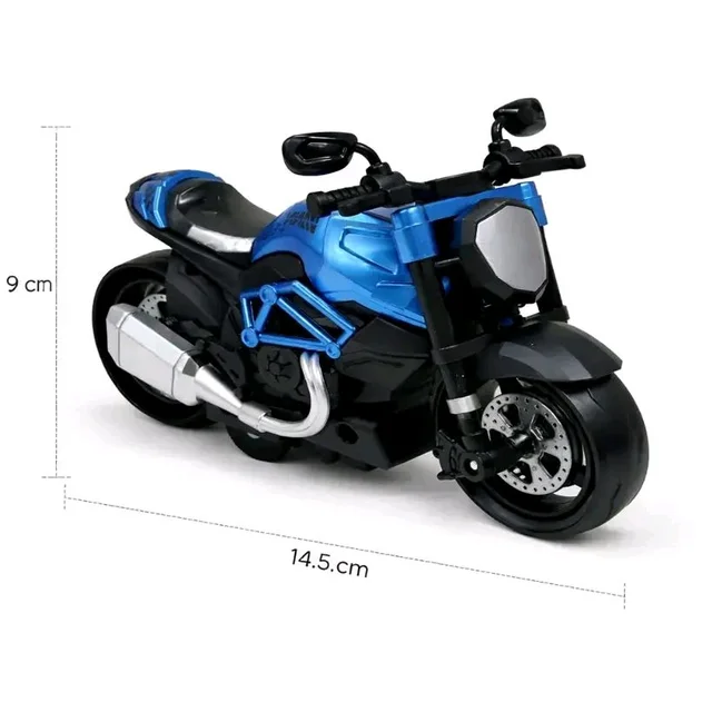 Sports Bike Toy For Cake Decoration - Blue, 1 Pc
