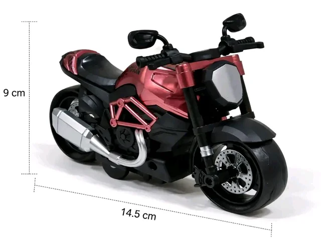 Sports Bike Toy For Cake Decoration - Red, 1 Pc