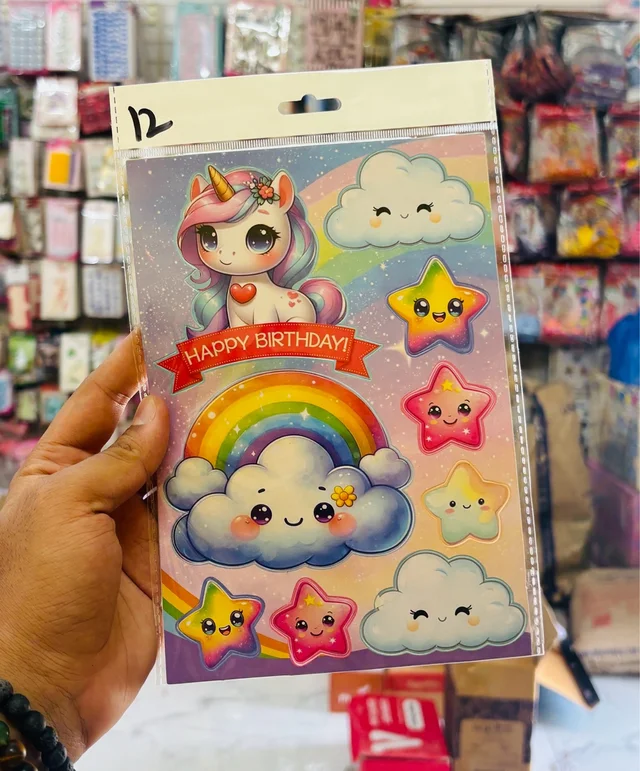 Cake Decorating Paper Theme Topper - Delight 12