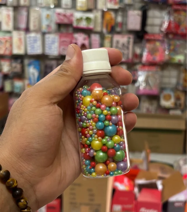 Mix Size Edible Sprinkle Balls - Approx 100g, Multi