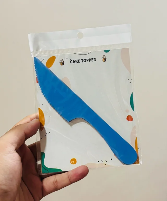 Pastel Cake Cutting Knife - Blue, 5 Pcs Pack