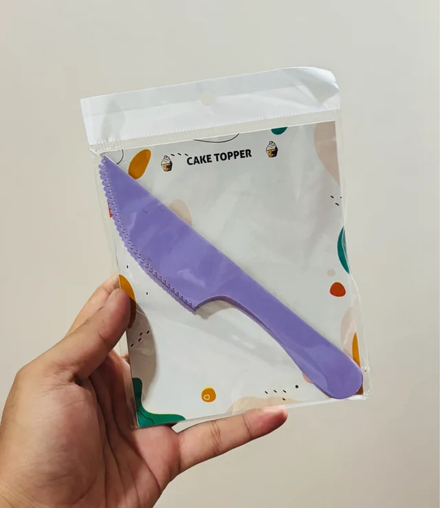Pastel Cake Cutting Knife - Purple, 5 Pcs Pack