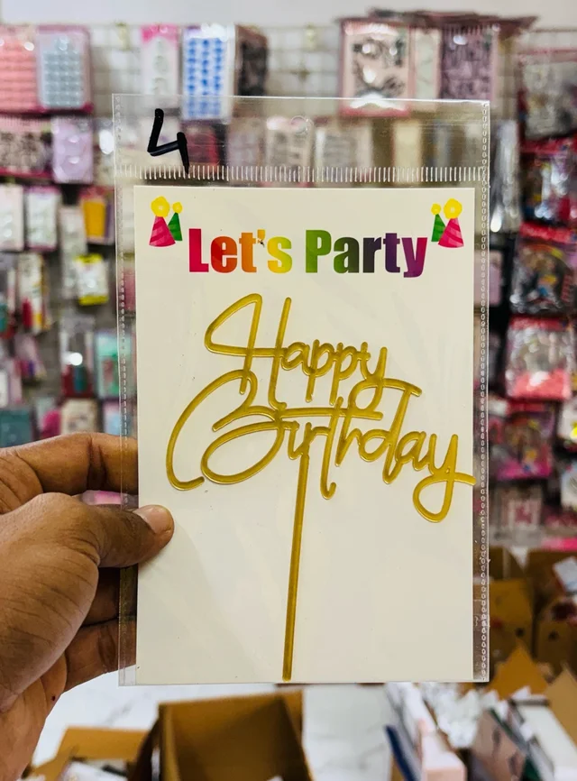 Acrylic Gold Topper - 5 Inch, 4