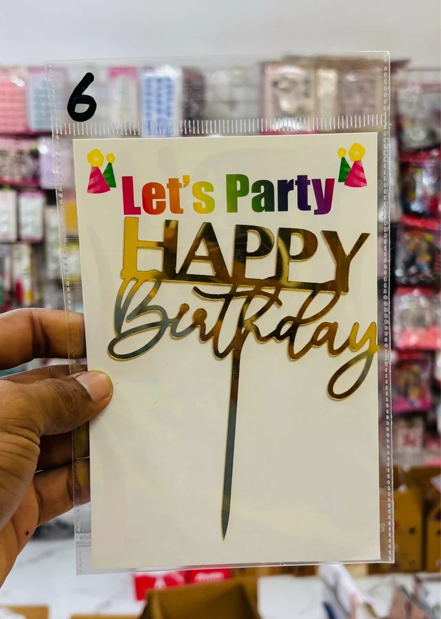 Acrylic Gold Topper - 6