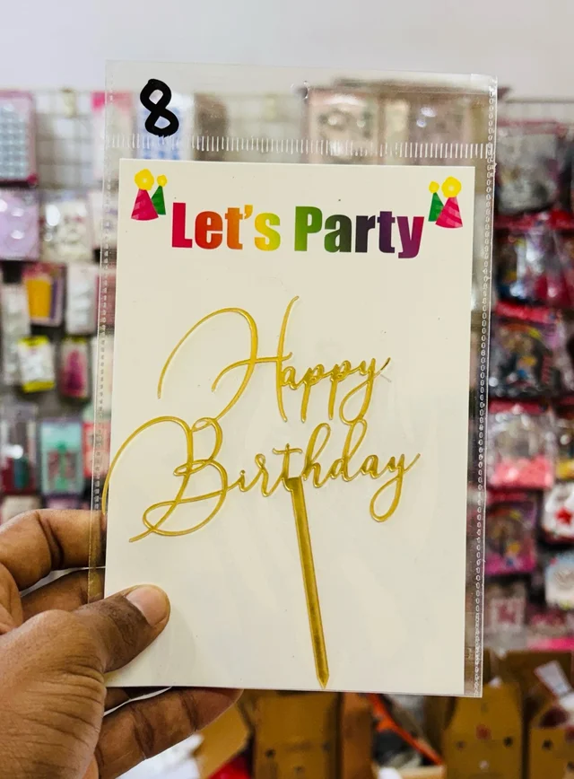 Acrylic Gold Topper - 5 Inch, 8