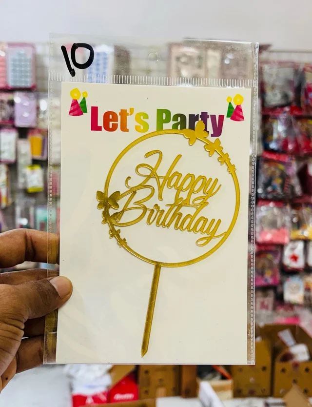 Acrylic Gold Topper - 5 Inch, 10
