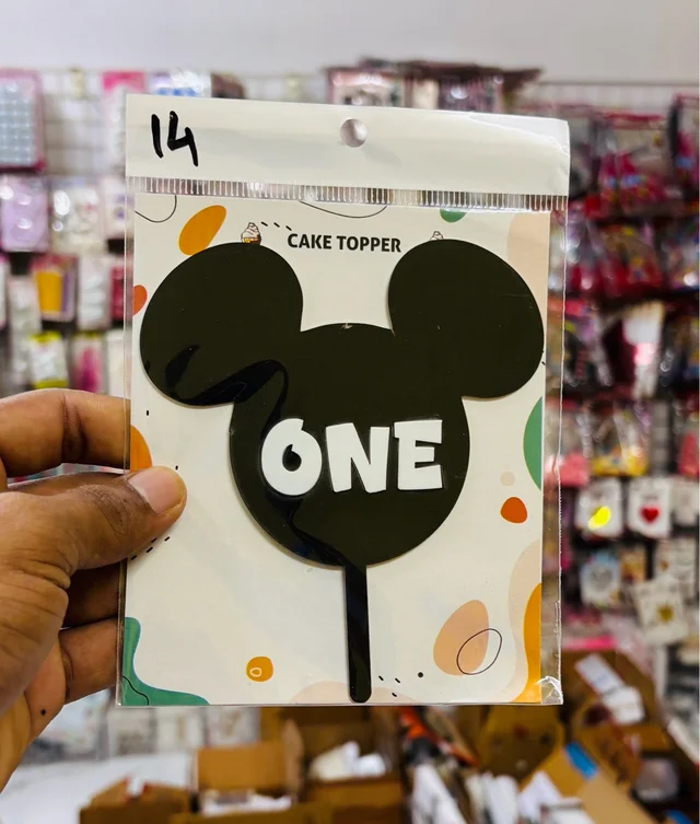 Double Acrylic Cake Topper - 5 Inch, Delight 14