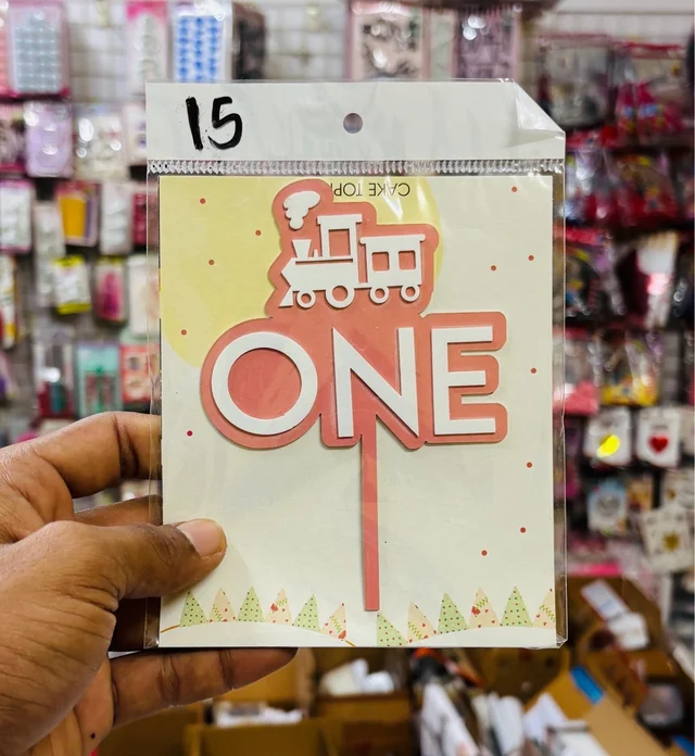 Double Acrylic Cake Topper - 5 Inch, Delight 15