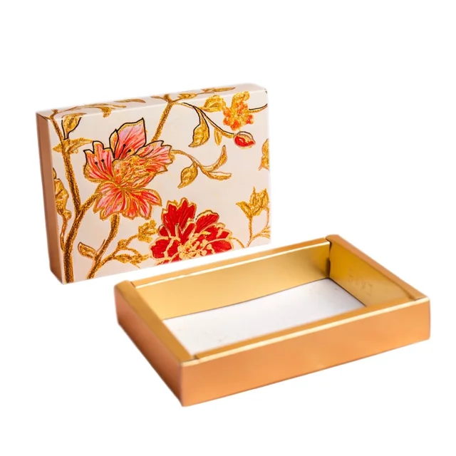 Slider Chocolate Box With Cavity - 6 Cavity, 10 Pcs, Floral