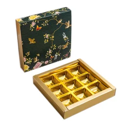 Slider Chocolate Box With Cavity - 9 Cavity, 10 Pcs, Green