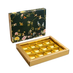 Slider Chocolate Box With Cavity - 12 Cavity, 10 Pcs, Green