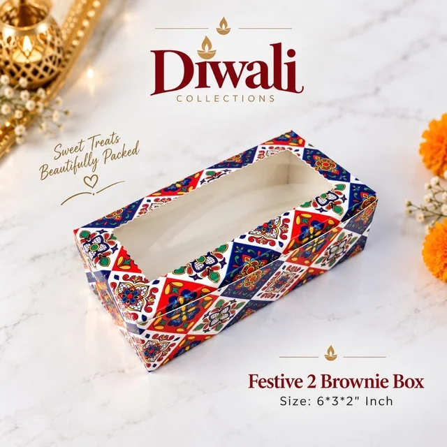 Festive Brownie Box - Two Brownie, 10 Pcs
