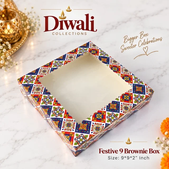Festive Brownie Box - Nine Brownie, 10 Pcs