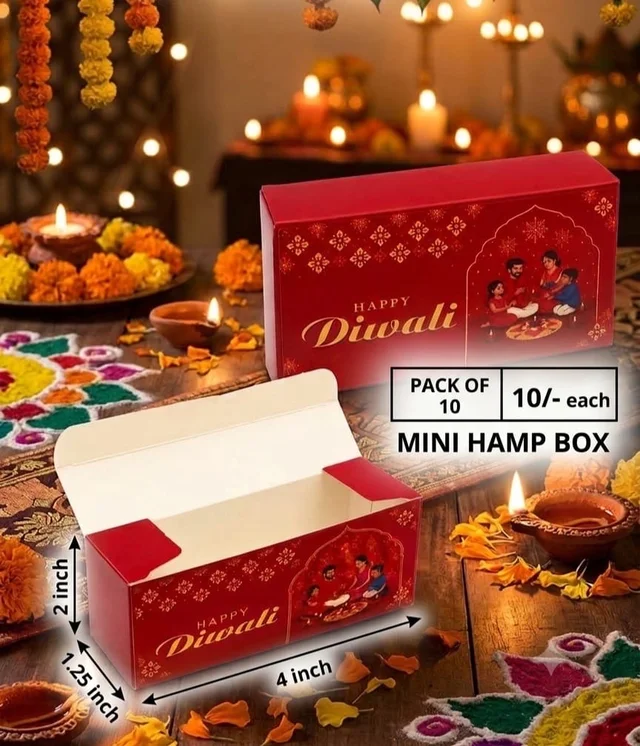Diwali Mini Dhamaka Box - Red, 10 Pcs