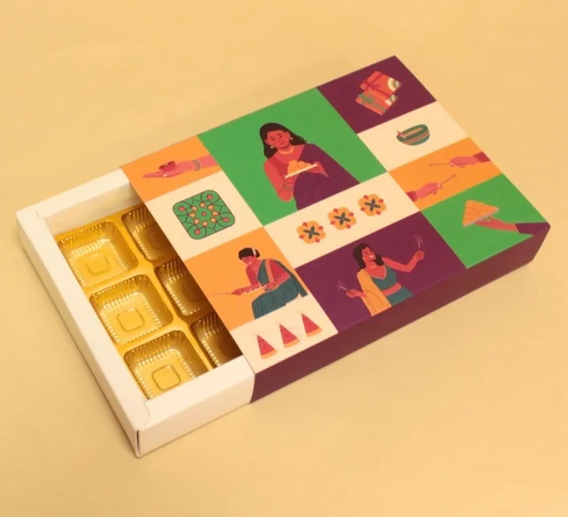 Slider Chocolate Box With Cavity - 12 Cavity, 10 Pcs, Delight 5