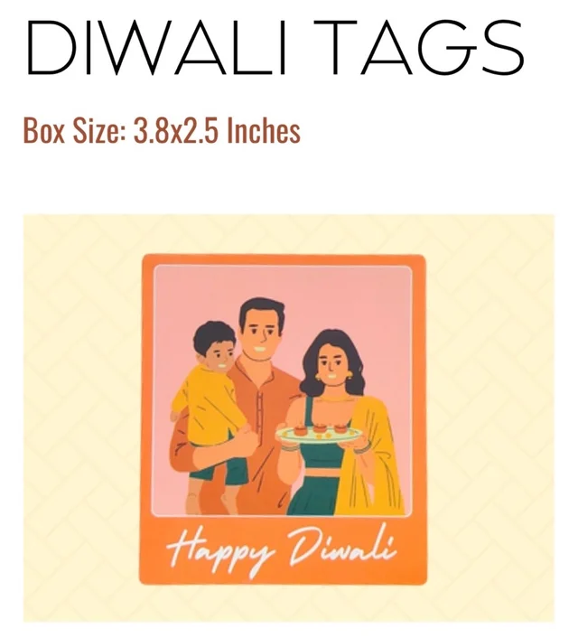 Happy Diwali Hamper Tags - 10 Pcs, Delight 1