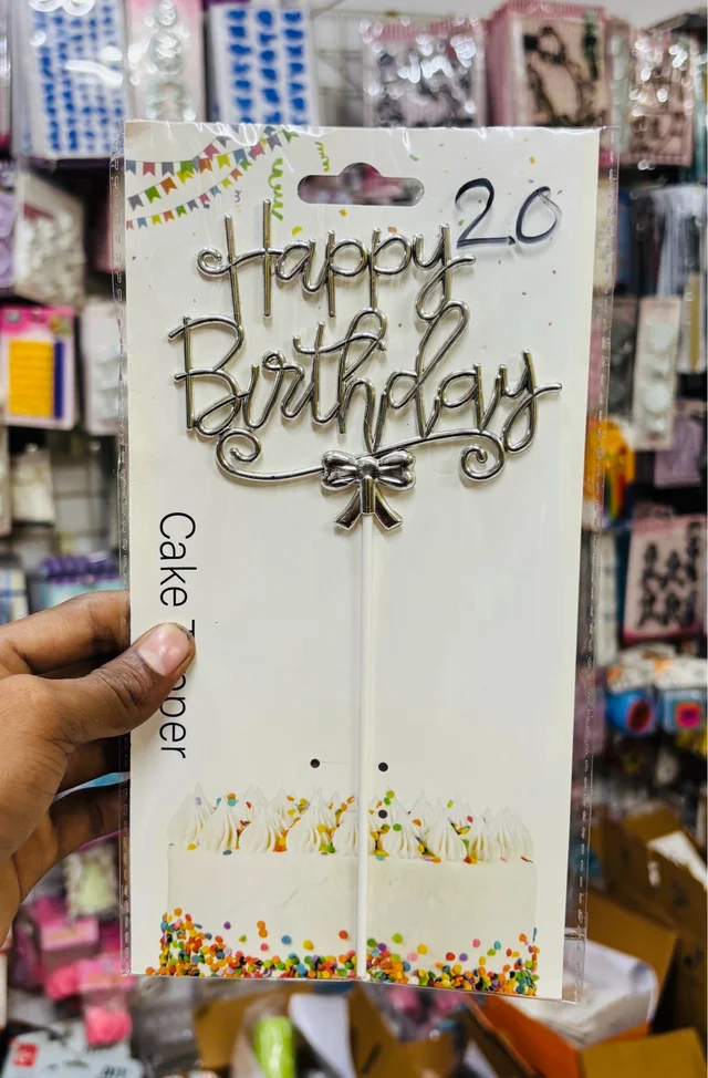 Happy Birthday Imported Topper - 1 Pc, Delight 20