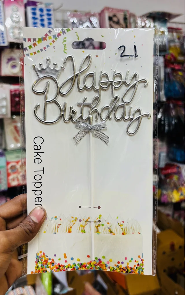 Happy Birthday Imported Topper - 1 Pc, Delight 21