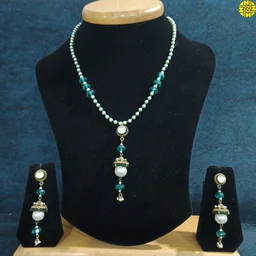 HJ Antique Raw Finish Pendant Set - C-210be - Blue, Antique Raw Finish