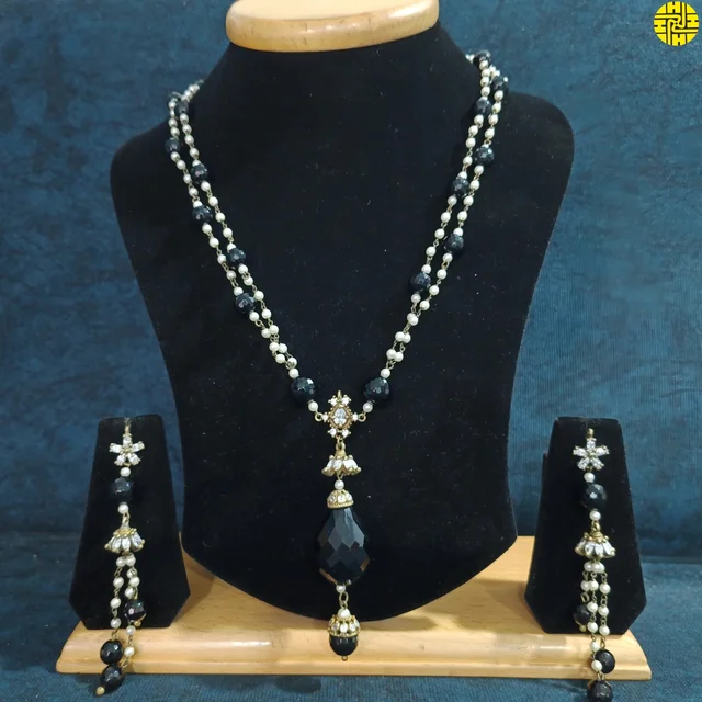 HJ Antique Raw Finish Pendant Set - D-207 - Multi, Antique Raw Finish