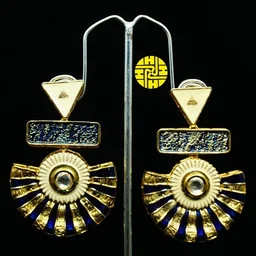 HJ Designer Long Earrings Hje 321 - Multi, Gold Plating