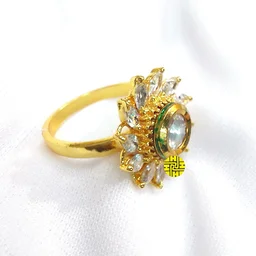 HJ Designer Ring Hjr-020wh - White, Gold plating