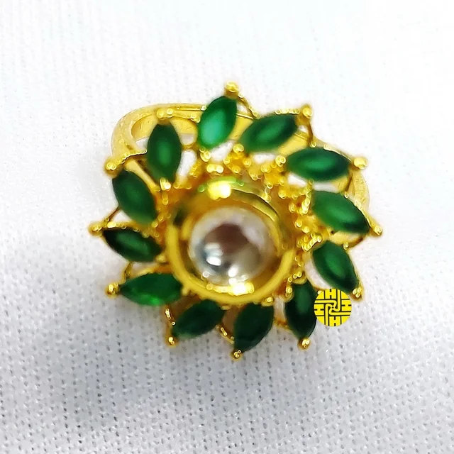 HJ Designer Ring Hjr-020wh - White, Gold plating